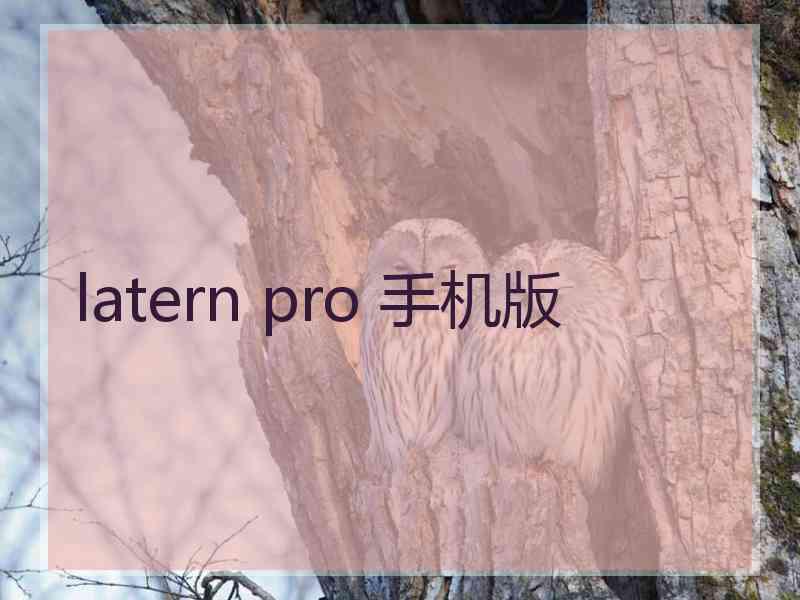 latern pro 手机版