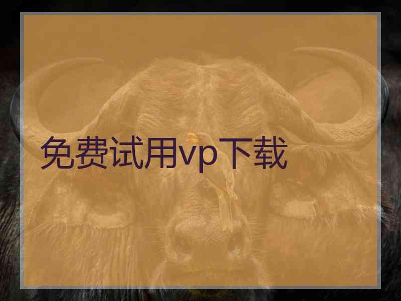 免费试用vp下载