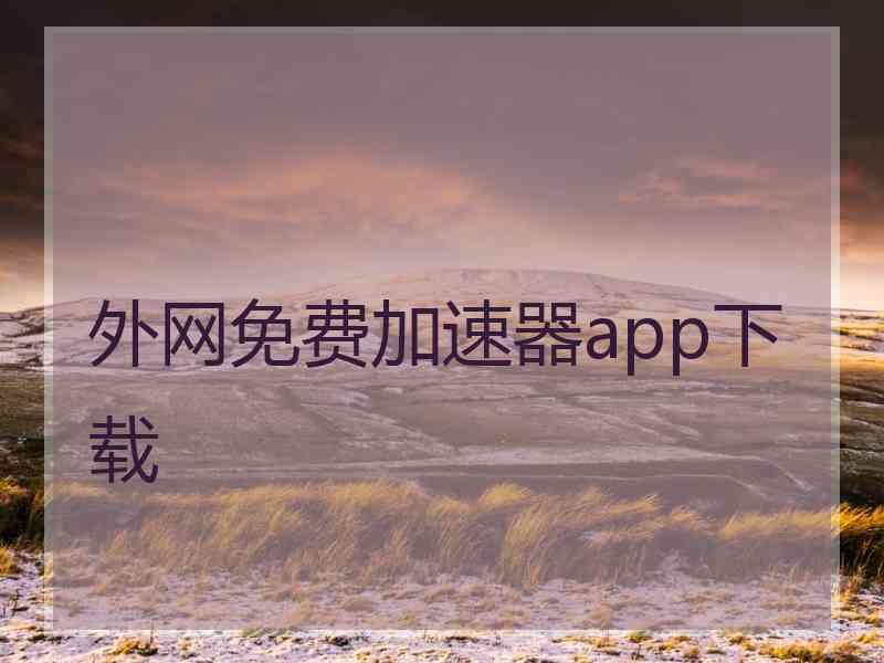 外网免费加速器app下载