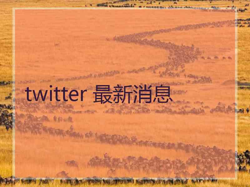 twitter 最新消息