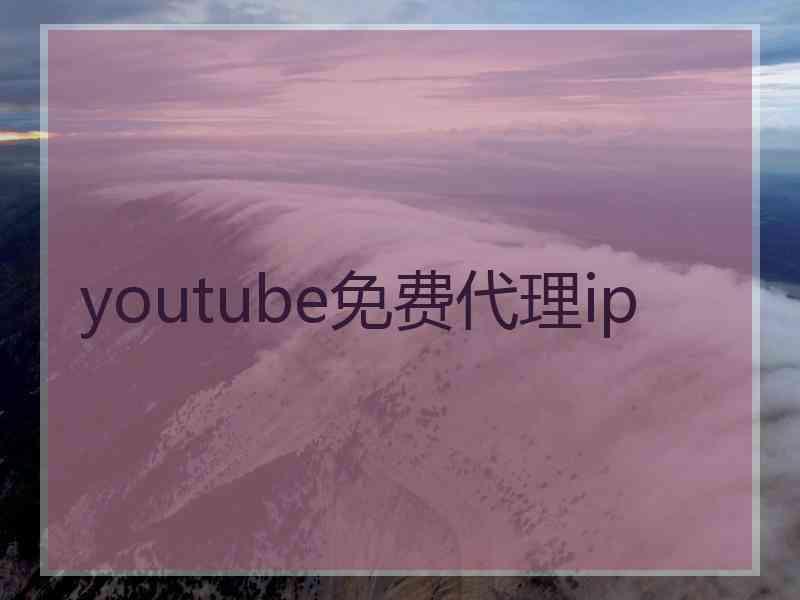 youtube免费代理ip