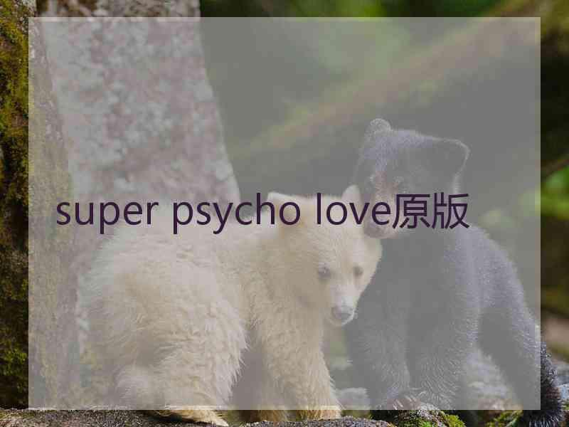 super psycho love原版