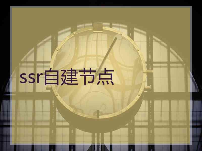 ssr自建节点