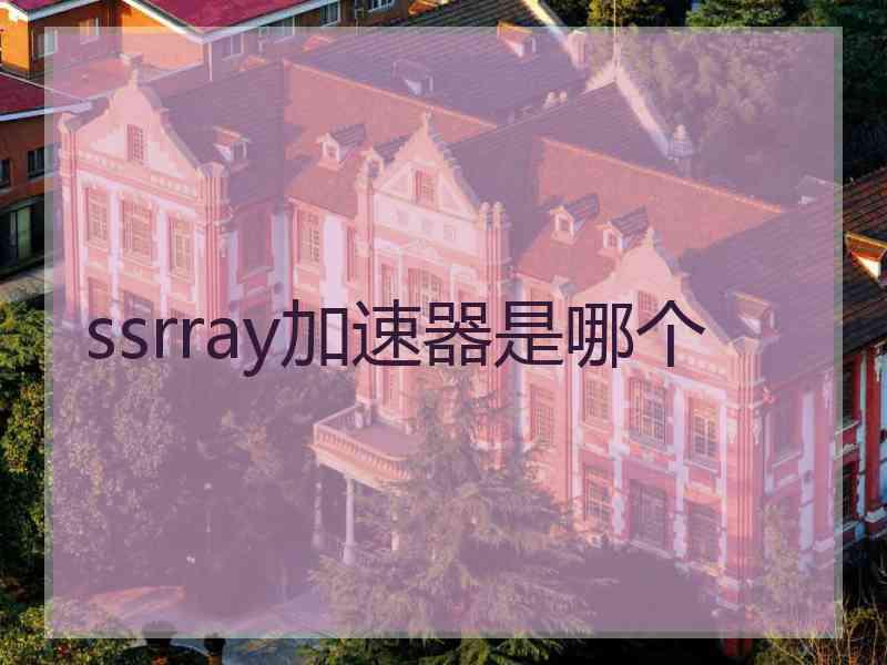 ssrray加速器是哪个