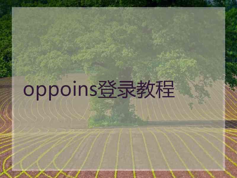 oppoins登录教程