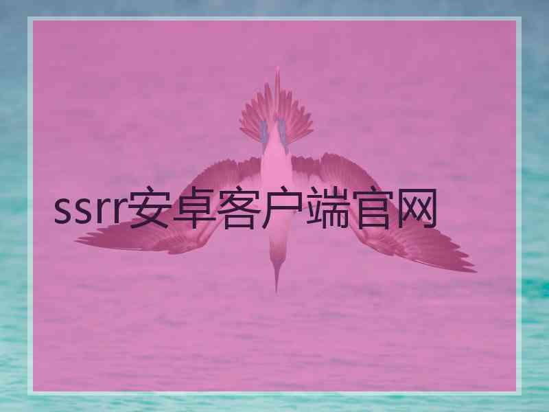 ssrr安卓客户端官网