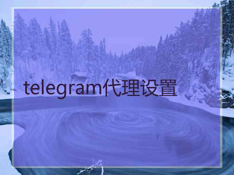 telegram代理设置