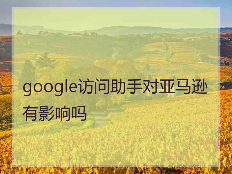 google访问助手对亚马逊有影响吗