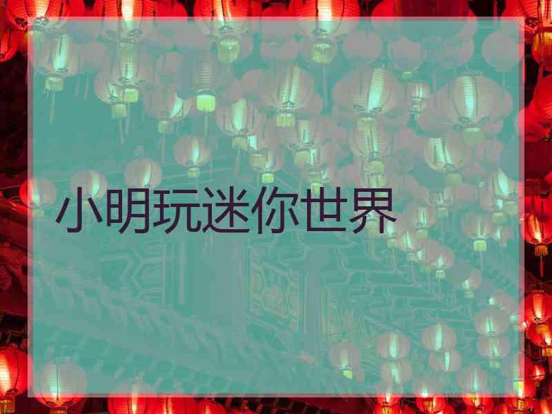 小明玩迷你世界