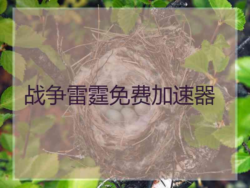 战争雷霆免费加速器