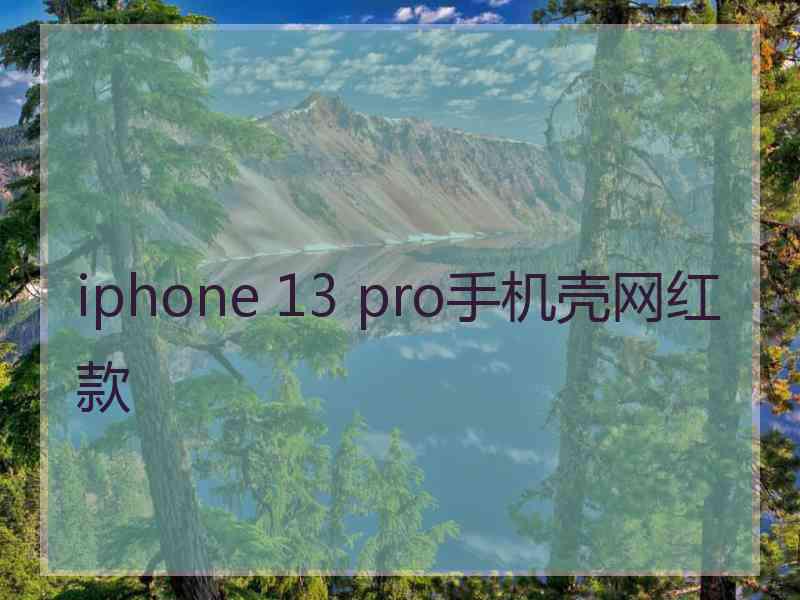 iphone 13 pro手机壳网红款