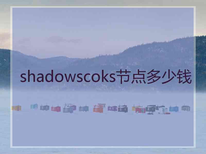 shadowscoks节点多少钱