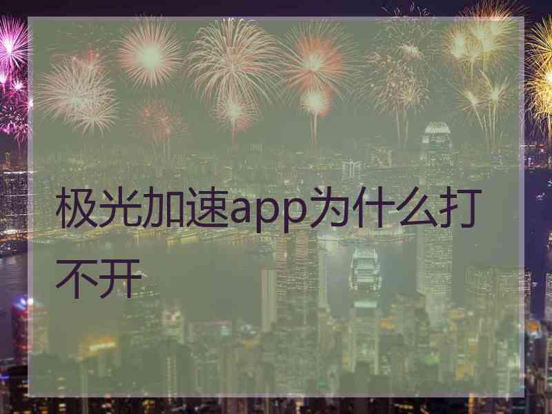 极光加速app为什么打不开