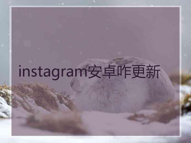 instagram安卓咋更新