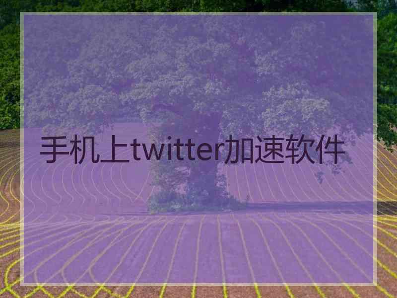 手机上twitter加速软件