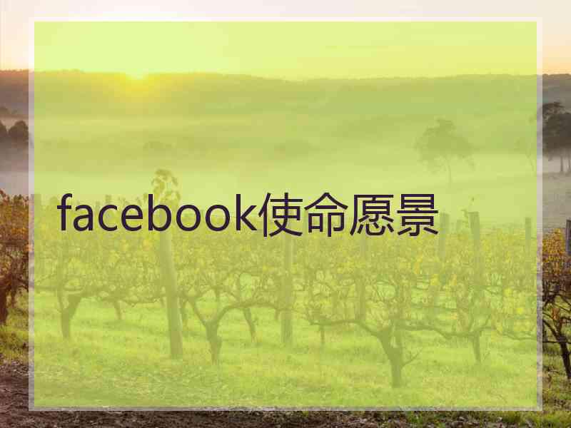 facebook使命愿景