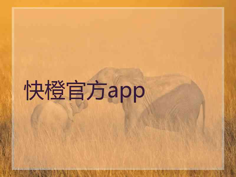 快橙官方app